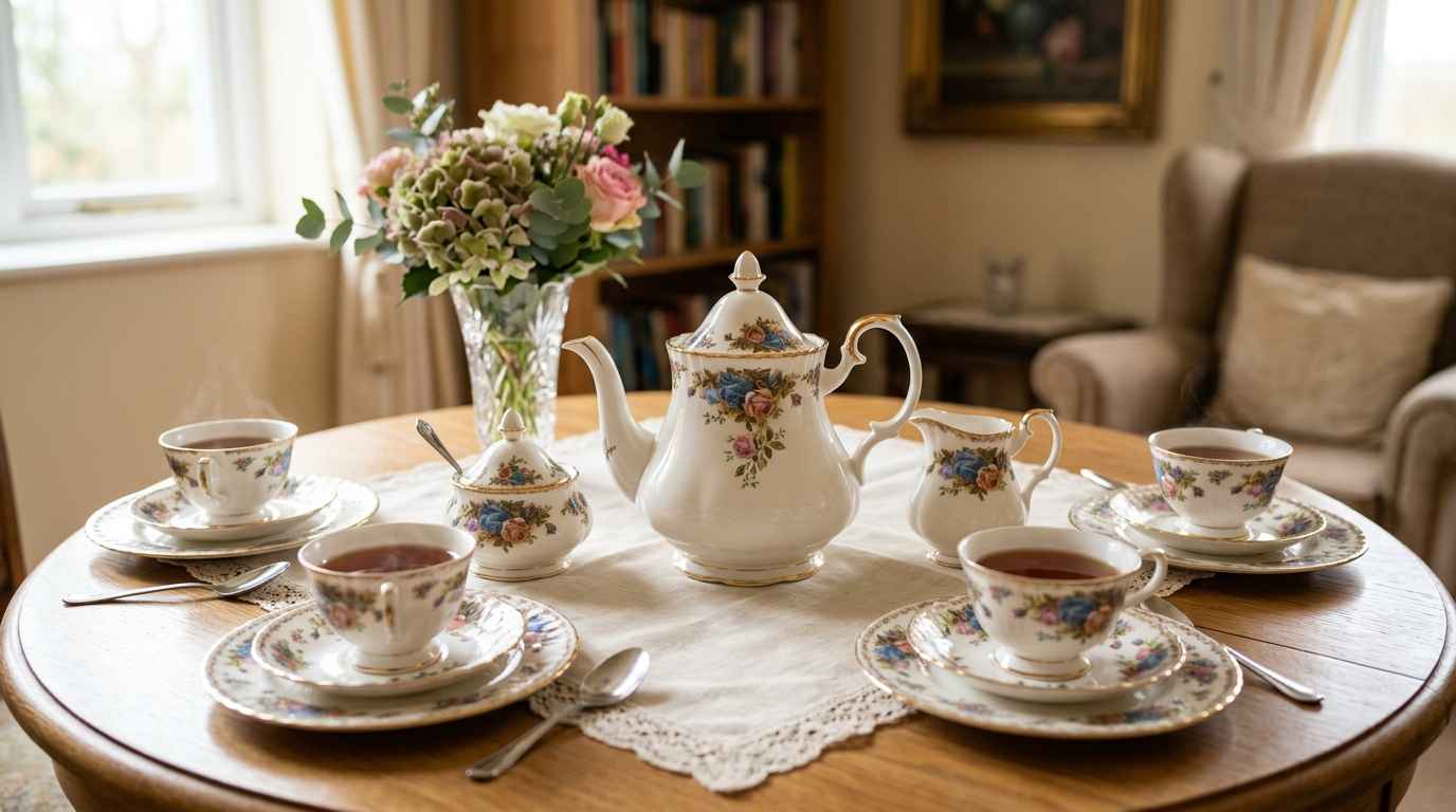 чайный фарфоровый сервиз